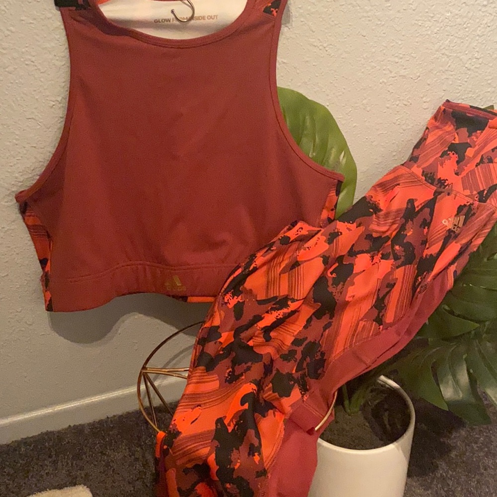 Adidas *Glow From Inside Out* Workout Bra & Legging Set